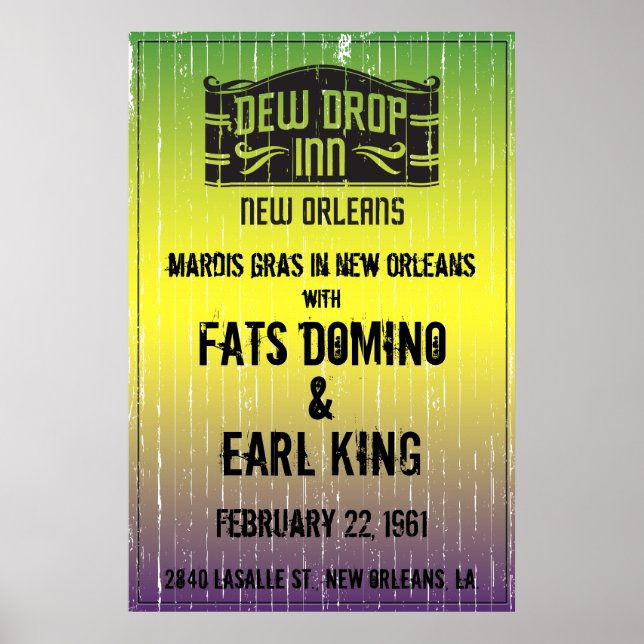 Dew Drop Inn New Orleans Show Poster (Front)