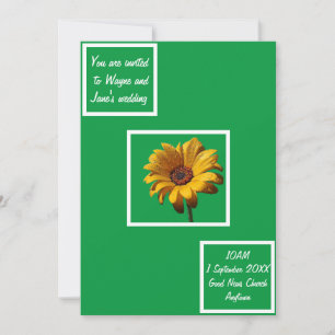 Dew Drops Daisy Wedding Invitation