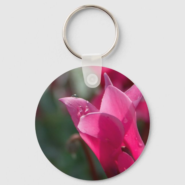 dew drops on flower keychain (Front)