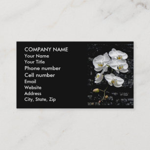 Dew-Kissed Cascading Orchids Business Card