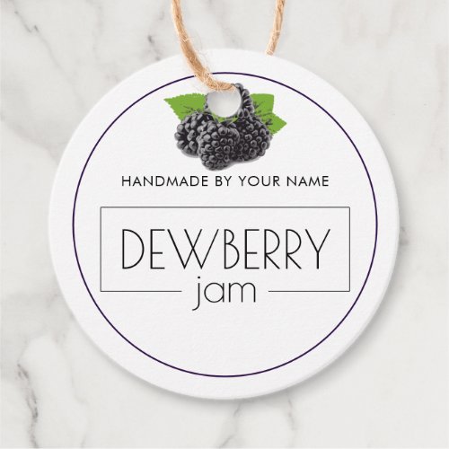 Dewberry Jam Custom Product Label Hang Tags