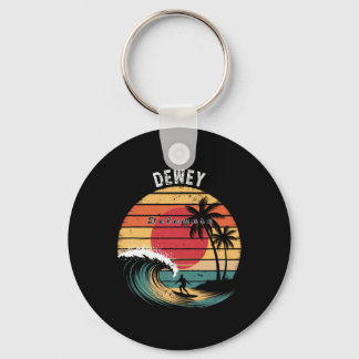 Dewey Beach Delaware Beach Surfing  Keychain