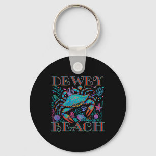 Dewey Beach Delaware Blue Crab Summer Beach Vacati Keychain