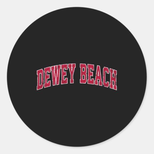 Dewey Beach Delaware De Sports Red Classic Round Sticker