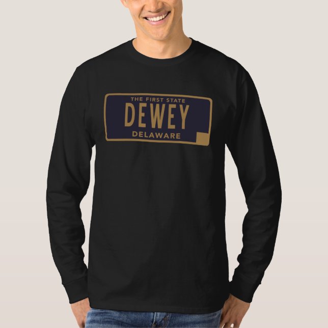 Dewey Beach Delaware Vacation Home License Plate T-Shirt (Front)