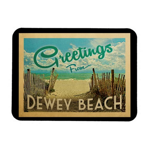 Dewey Beach Vintage Travel Magnet