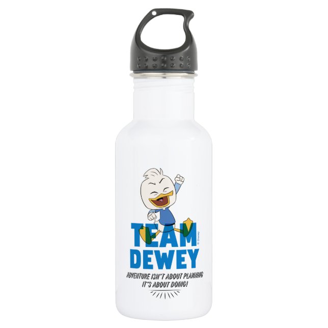 Dewey Duck | Team Dewey - Adventure Stainless Steel Water Bottle (Front)