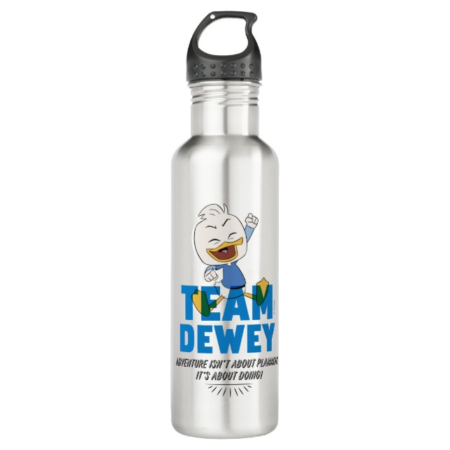 Dewey Duck | Team Dewey - Adventure Stainless Steel Water Bottle (Front)