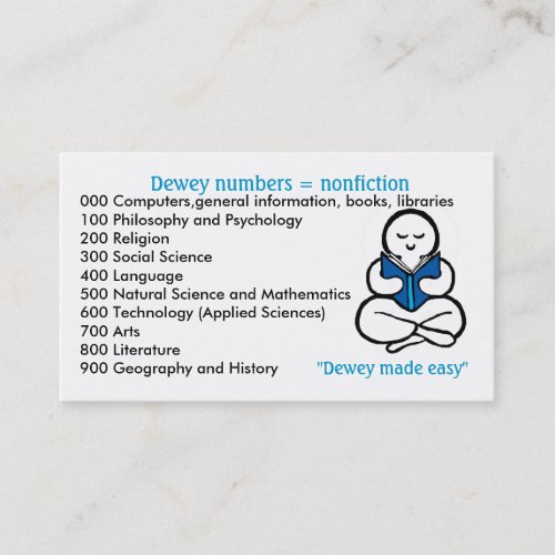 Dewey made easy business card