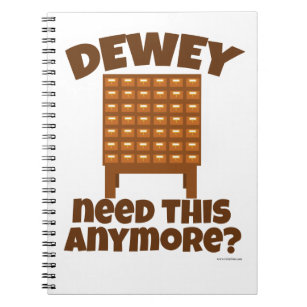 Dewey Need This? Funny Card Catalog Cartoon Notebook