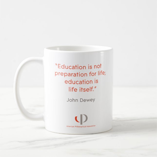 Dewey quote mug (Left)