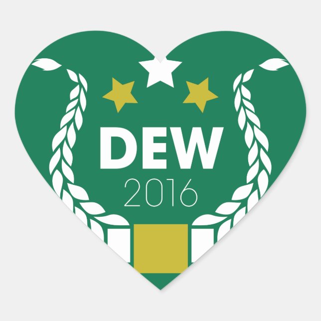 Dewey Stickers - <3 (Front)