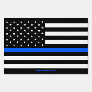 dewey's thin blue line sign