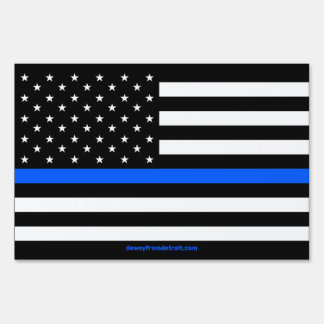 dewey's thin blue line sign