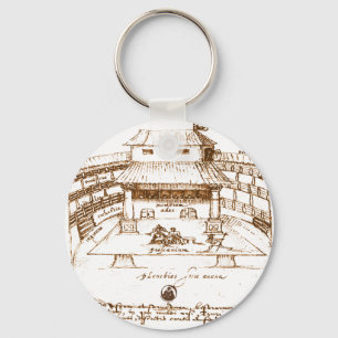 DeWitt's Swan Theatre Sketch Keychain