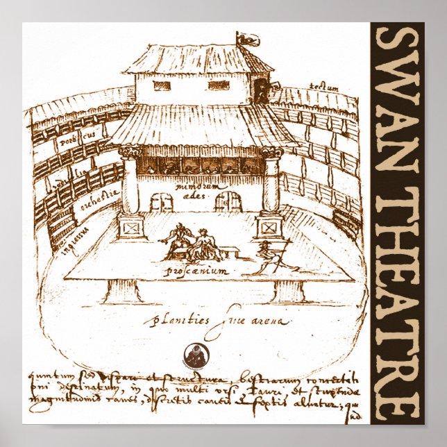 DeWitt's Swan Theatre Sketch Poster (Front)