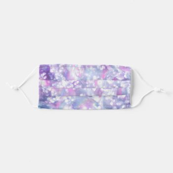 Dewy Purple Abstract Adult Cloth Face Mask by AllAboutPattern at Zazzle
