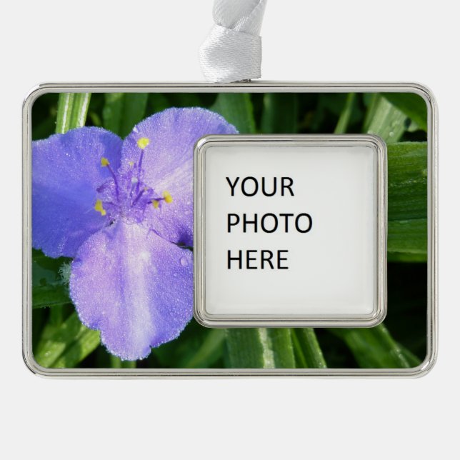 Dewy Trillium Spring Wildflower Christmas Ornament (Front)