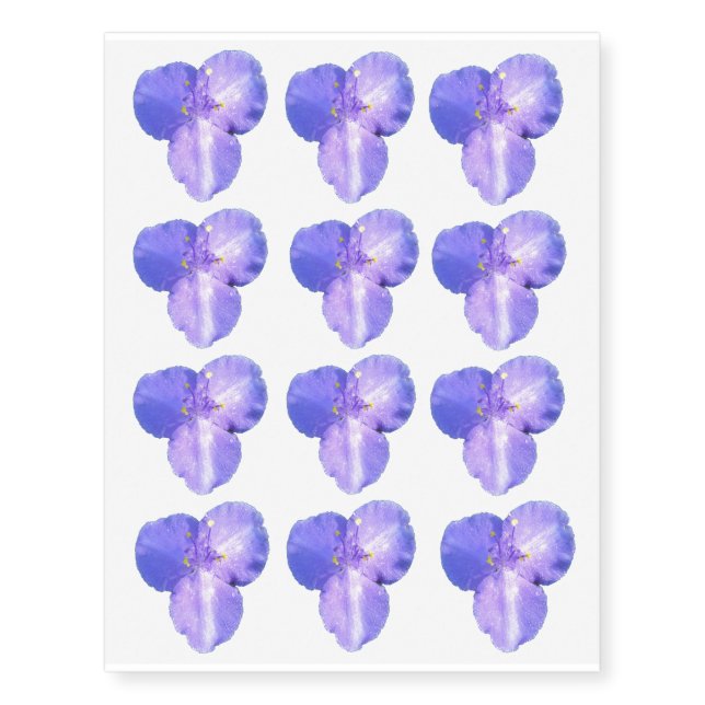 Dewy Trillium Spring Wildflower Temporary Tattoos (Front)