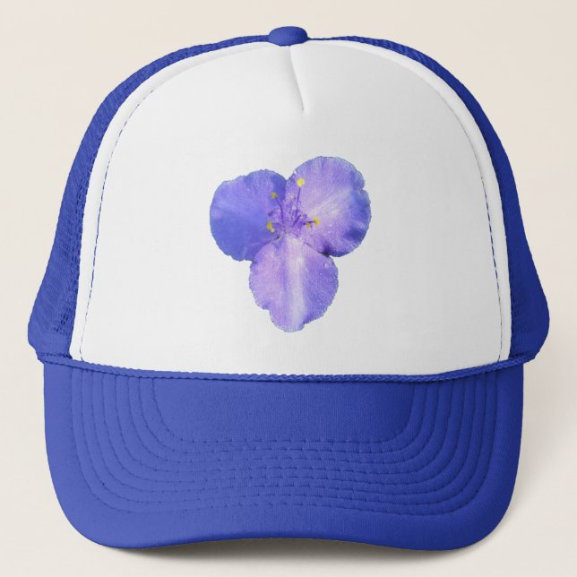 Dewy Trillium Spring Wildflower Trucker Hat (Front)
