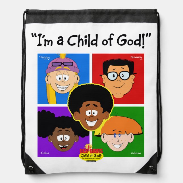 "Dex n' Them" Drawstring Backpack (Front)