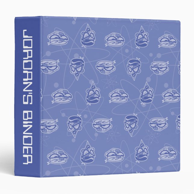 Dexter and Mandark Atomic Pattern 3 Ring Binder (Front/Spine)