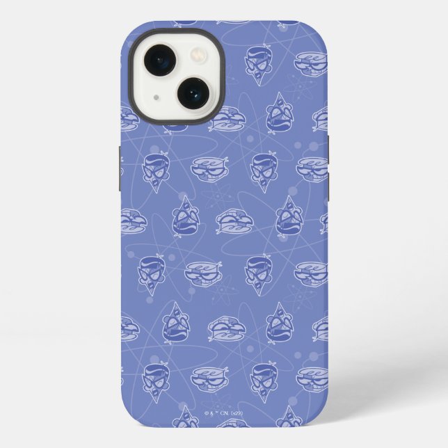 Dexter and Mandark Atomic Pattern Iphone Case (Back)