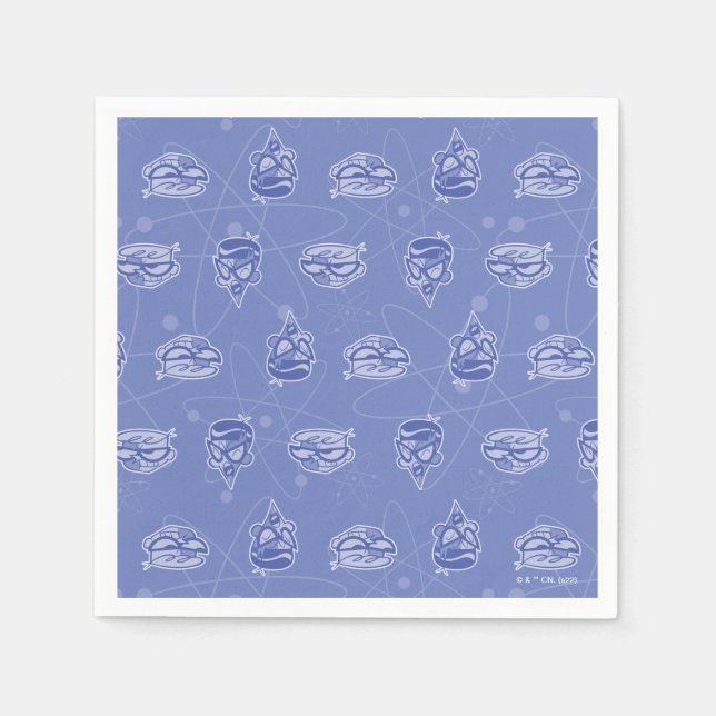 Dexter and Mandark Atomic Pattern Napkins (Front)
