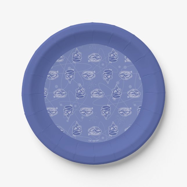 Dexter and Mandark Atomic Pattern Paper Plates (Front)