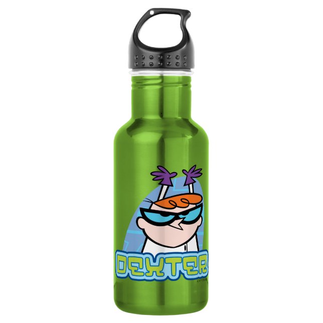 Dexter Character Name Graphic Stainless Steel Water Bottle (Front)