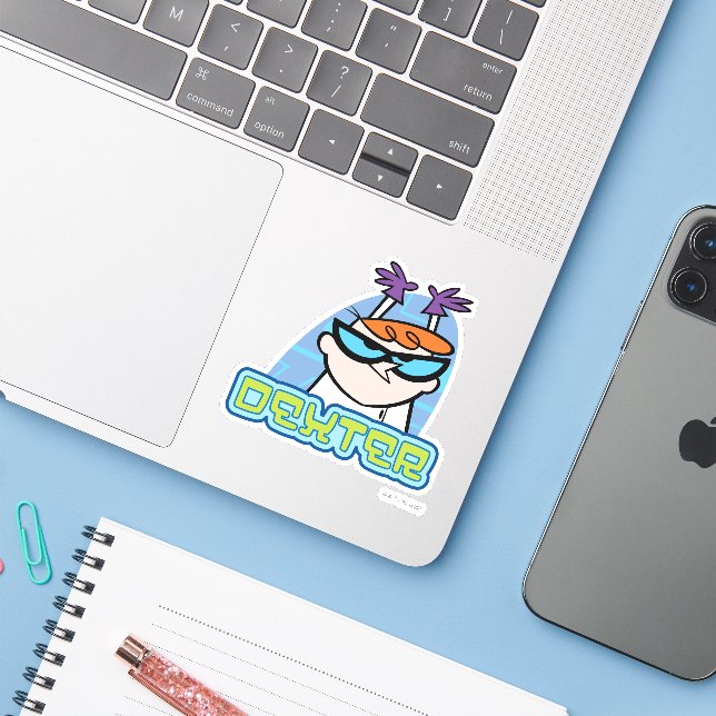Dexter Character Name Graphic Sticker (Laptop w/ iPhone)