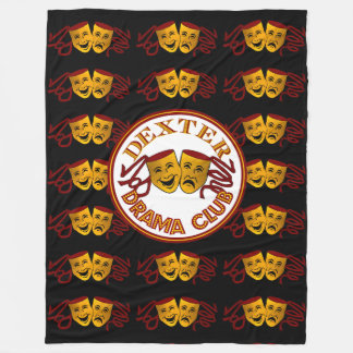 Dexter Drama Large Fleece  Black w/ tragedy masks Blanket