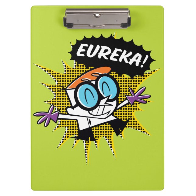 Dexter "Eureka!" Halftone Callout Graphic Clipboard (Front)