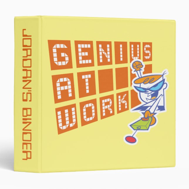 Dexter "Genius At Work" 3 Ring Binder (Front/Spine)