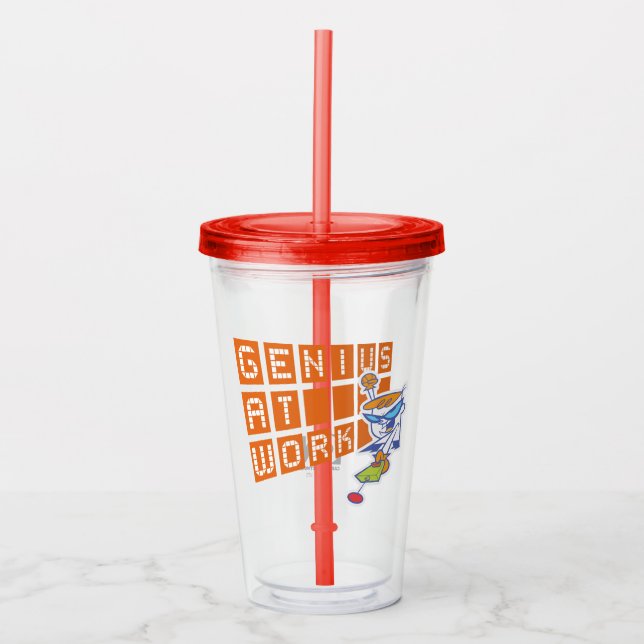 Dexter "Genius At Work" Acrylic Tumbler (Front)