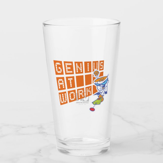 Dexter "Genius At Work" Glass (Front)