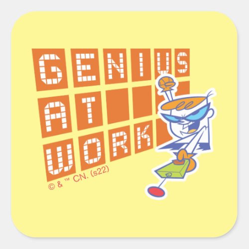Dexter Genius At Work Square Sticker