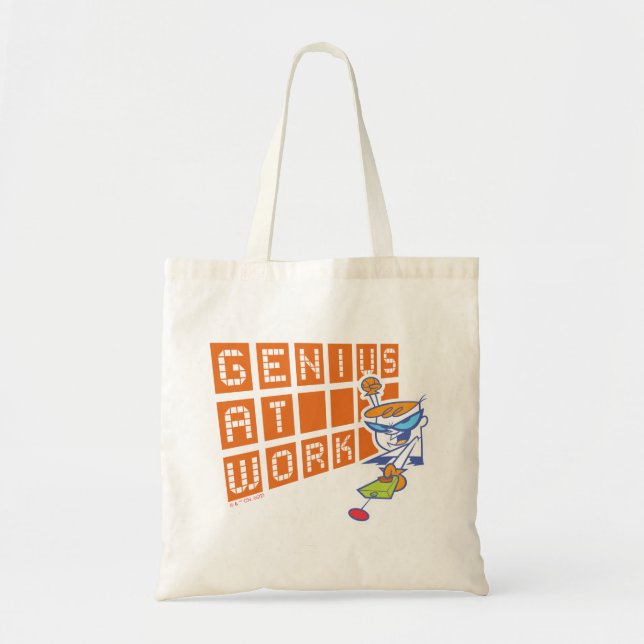 Dexter "Genius At Work" Tote Bag (Front)