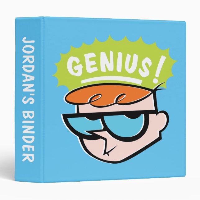 Dexter "Genius" Callout Graphic 3 Ring Binder (Front/Spine)