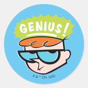 Dexter "Genius" Callout Graphic Classic Round Sticker