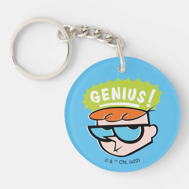 Dexter "Genius" Callout Graphic Keychain (Front)
