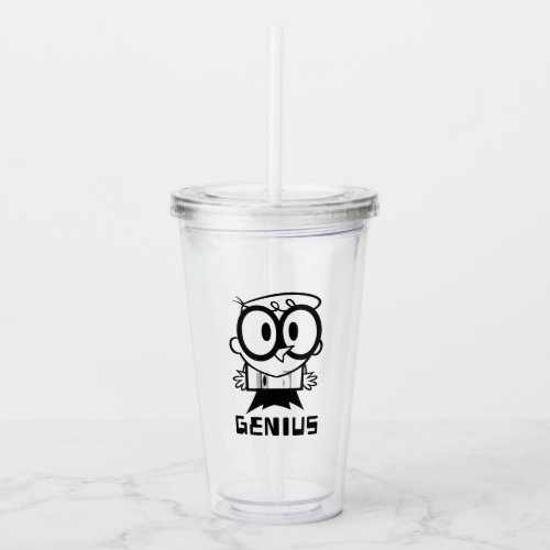 Dexter Genius Outline Graphic Acrylic Tumbler