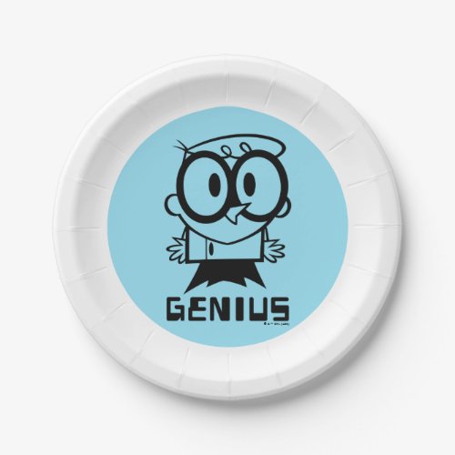 Dexter Genius Outline Graphic Paper Plates