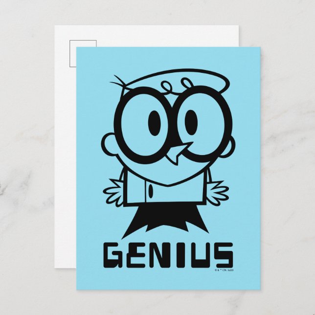 Dexter "Genius" Outline Graphic Postcard (Front/Back)