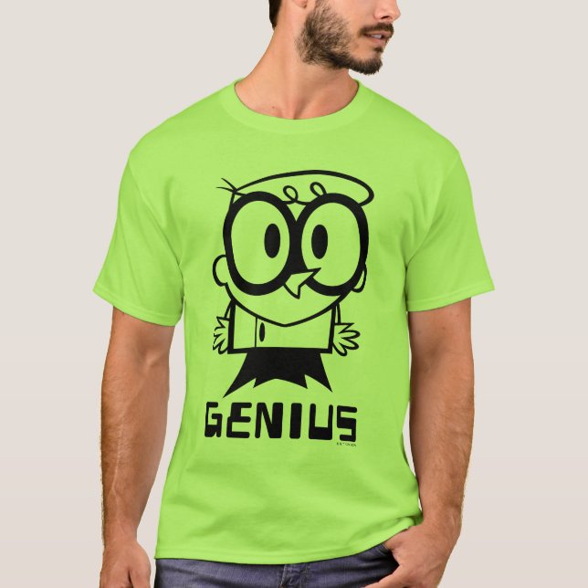 Dexter "Genius" Outline Graphic T-Shirt (Front)