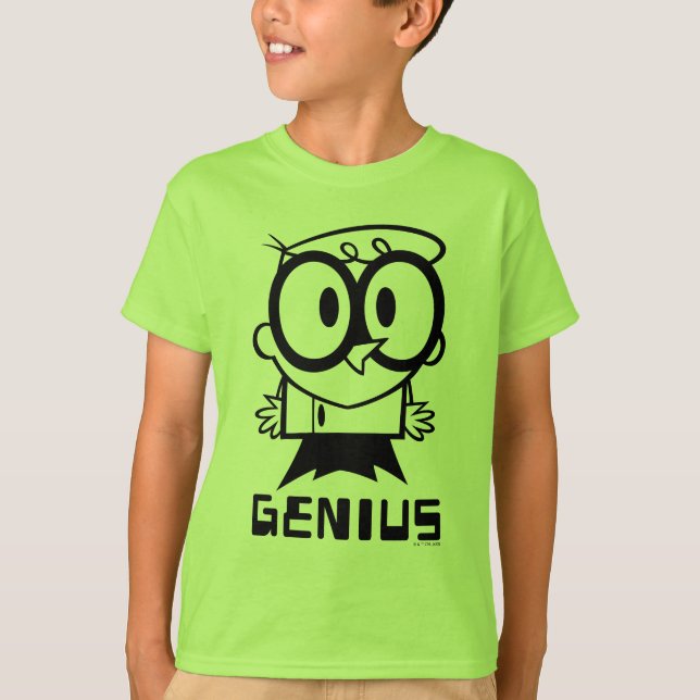 Dexter "Genius" Outline Graphic T-Shirt (Front)