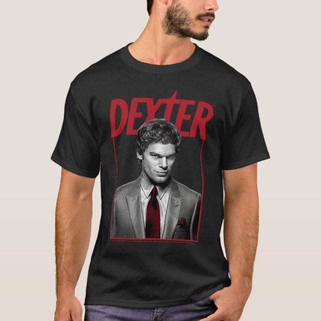 Dexter Red Tie Portrait T-Shirt (Front)