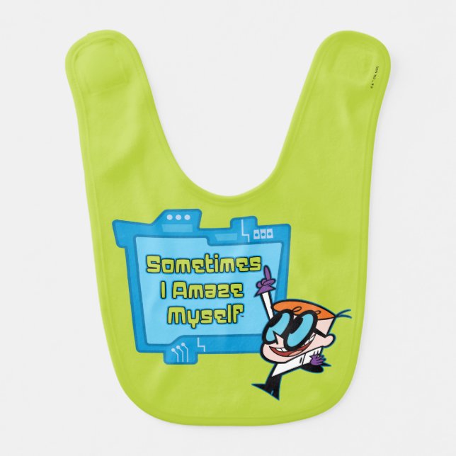 Dexter - Sometimes I Amaze Myself Baby Bib (Front)