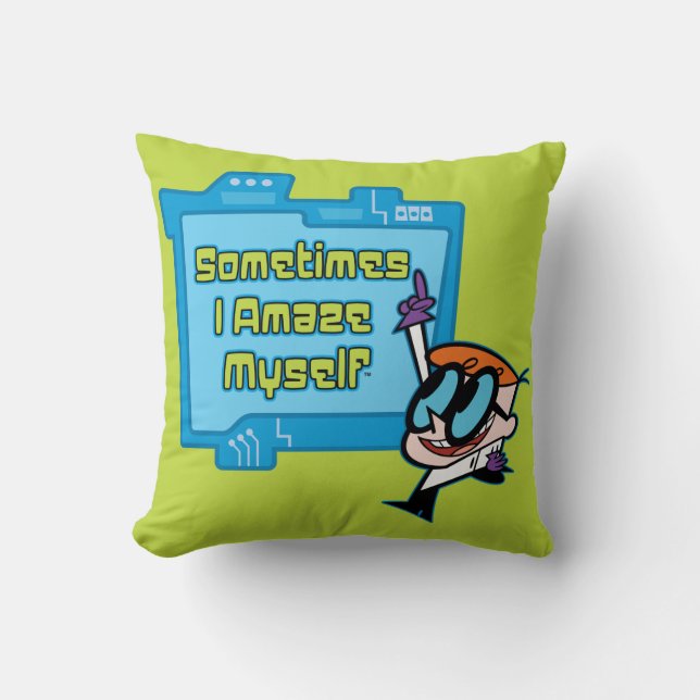 Dexter - Sometimes I Amaze Myself Throw Pillow (Front)