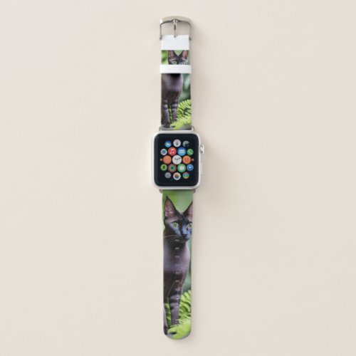 Dexter The Black Siamese Cat Apple Watch Band